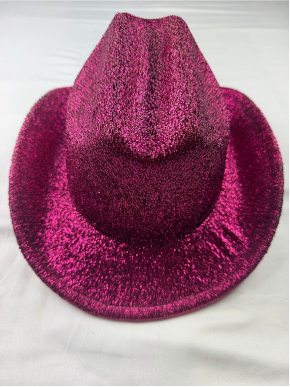 Pink Glitter Cowboy Hat Sparkly Metallic Western Costume Party Cosplay Festival